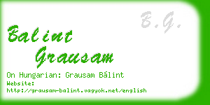 balint grausam business card